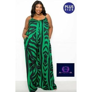 New Plus Size Spaghetti Strap Jumpsuit